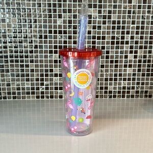 SANRIO HELLO KITTY 24oz PLASTIC TRAVEL TUMBLER PERFECT FOR BUBBLE TEAS NEW